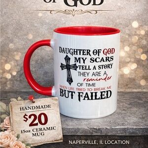 Cricut Red and White Inspirational Mug